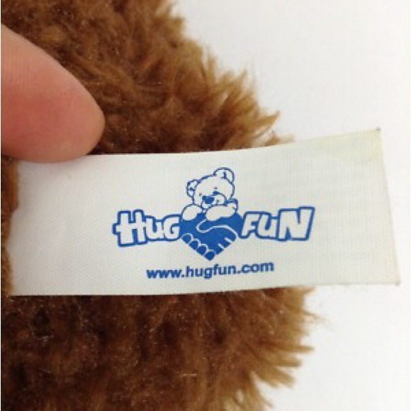 Cuddly Brown Plush Bear with Bow - Picture 3 of 5